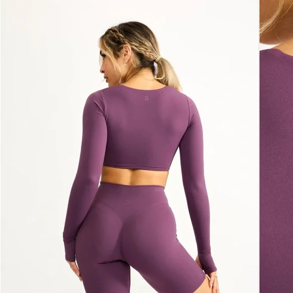 Purple Long Sleeve Curve crop - Picture 3 of 4